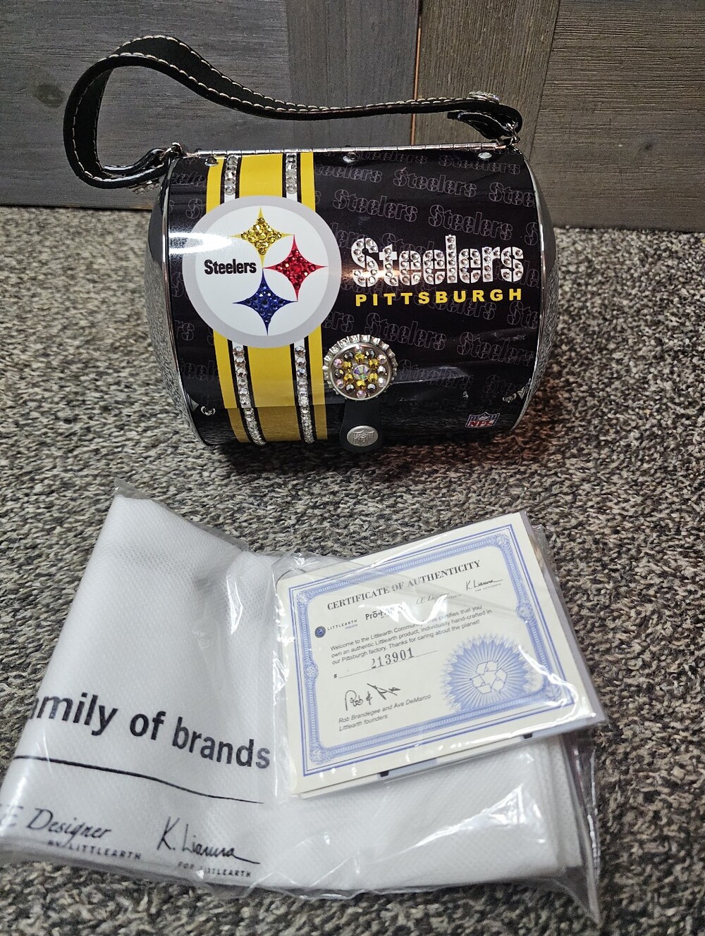 Vintage Little Eagle Pittsburgh Steelers Barrel Bag